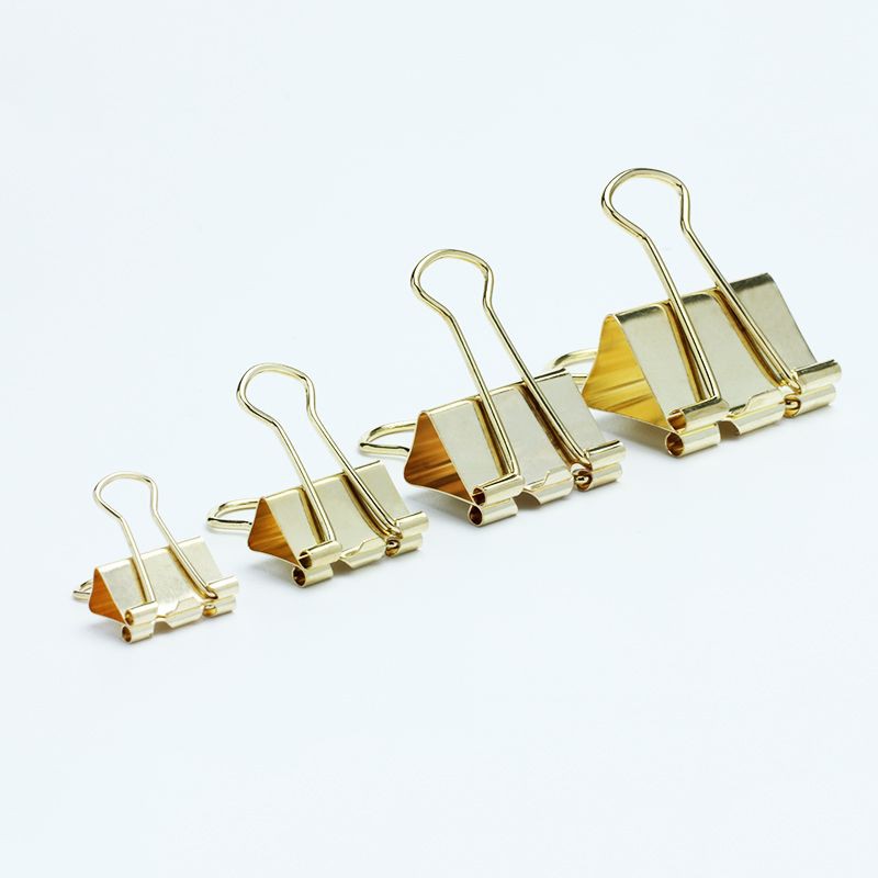 Metal Gold Binder Clips